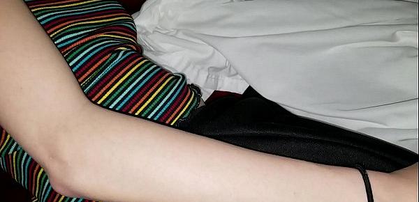  Sleeping schoolgirl cousin gets her tight virgin butt fingered. She is so cute and innocent.